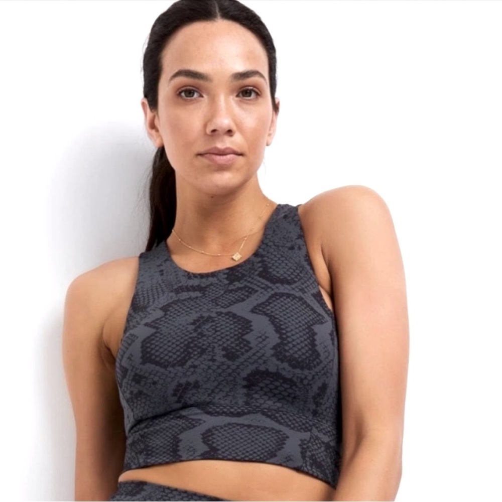 Anthropologie‎ Allfenix Snake Python Print Longline Sports Bra S